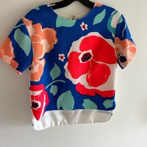 Kate spade bold floral top size 0